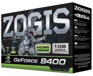 Placa de Vídeo Zogis GF 8400GS 1GB DDR3 64bit